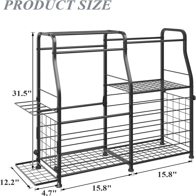 Sports Equipment Organizer Rack - 2026 Ball Storage Rack Garage Organizer