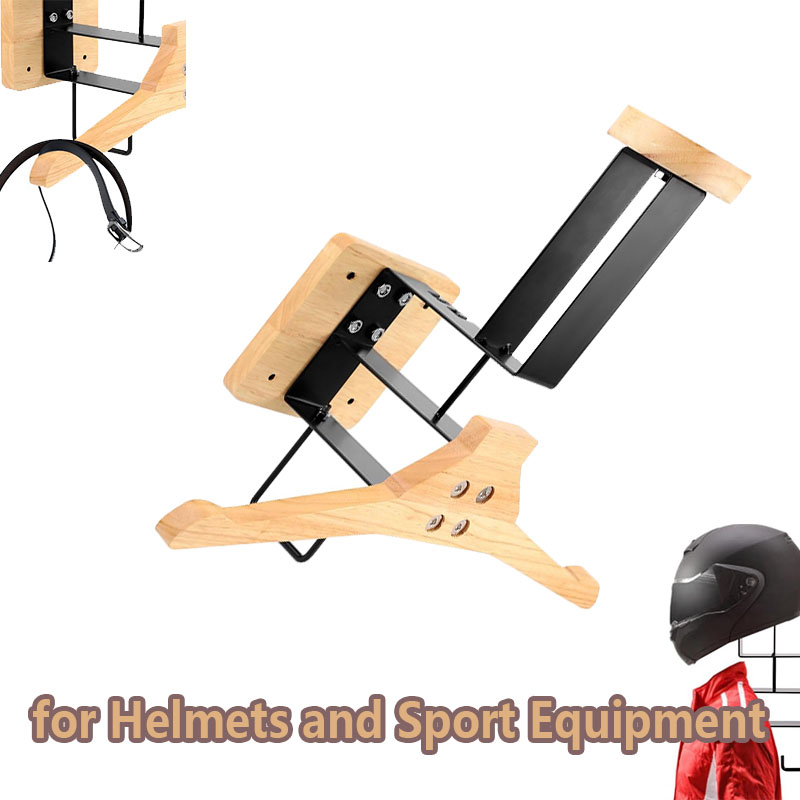 Wood Motorcycle Helmet Holder  - Sports Equipment Organizer Rack recension och pris