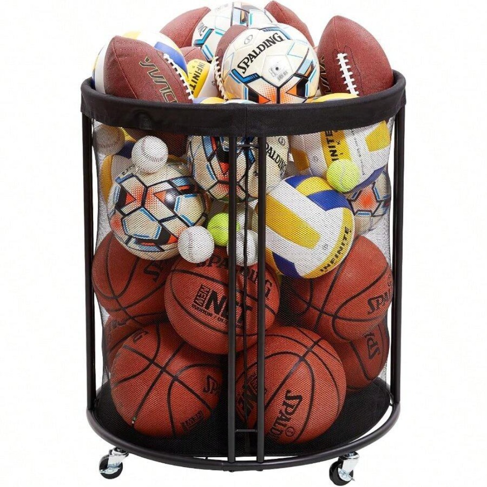 Heavy Duty Ball Storage Bin Ca - Sports Equipment Organizer Rack recension och pris