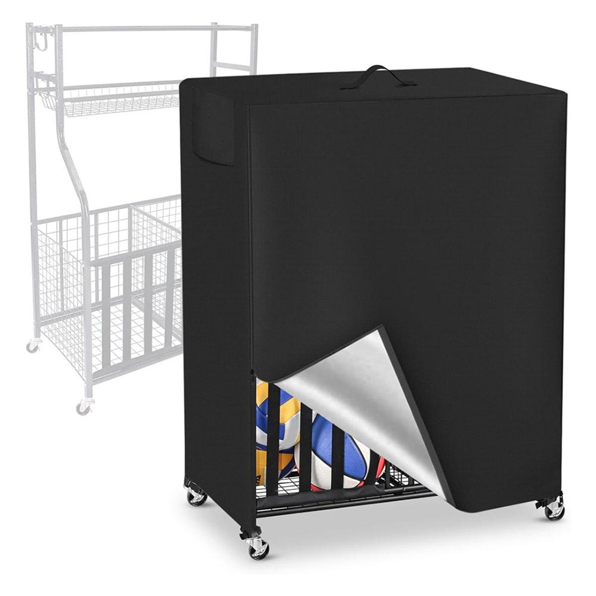 Basketball Rack Cover Garage S - Sports Equipment Organizer Rack recension och pris
