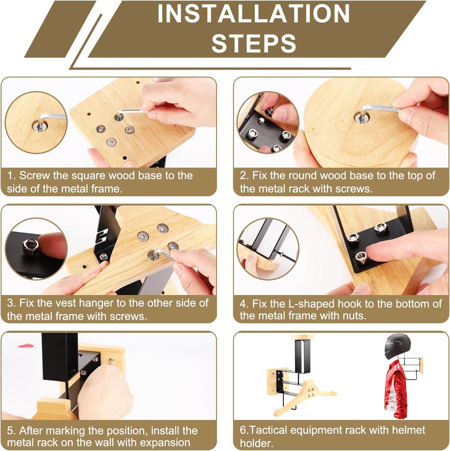 ​Motorcycle Helmet Holder Wall - Sports Equipment Organizer Rack recension och pris