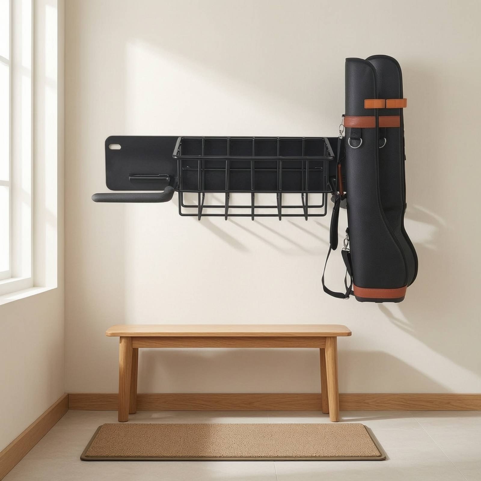 Golf Storage Rack Wall-Mounted - Sports Equipment Organizer Rack recension och pris
