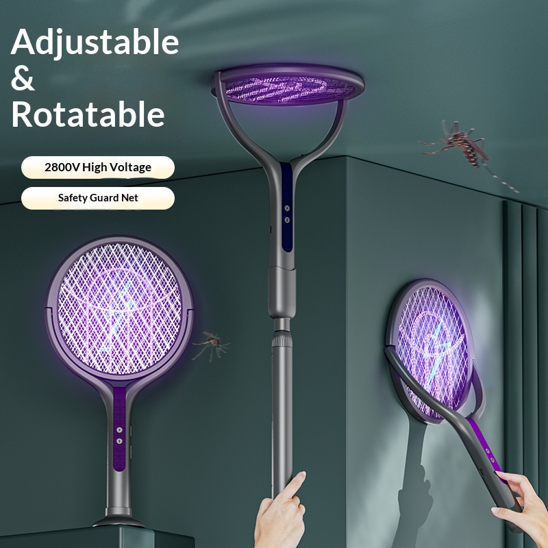 Rotating Head Bug Zapper Racke - Head Racket Boom recension och pris