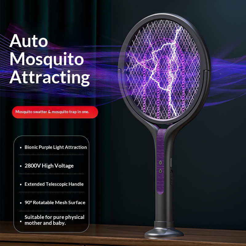 Rotating Head Bug Zapper Racke - Head Racket Boom recension och pris
