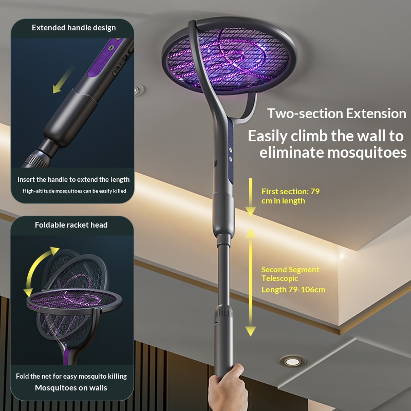 Rotating Head Bug Zapper Racke - Head Racket Boom recension och pris