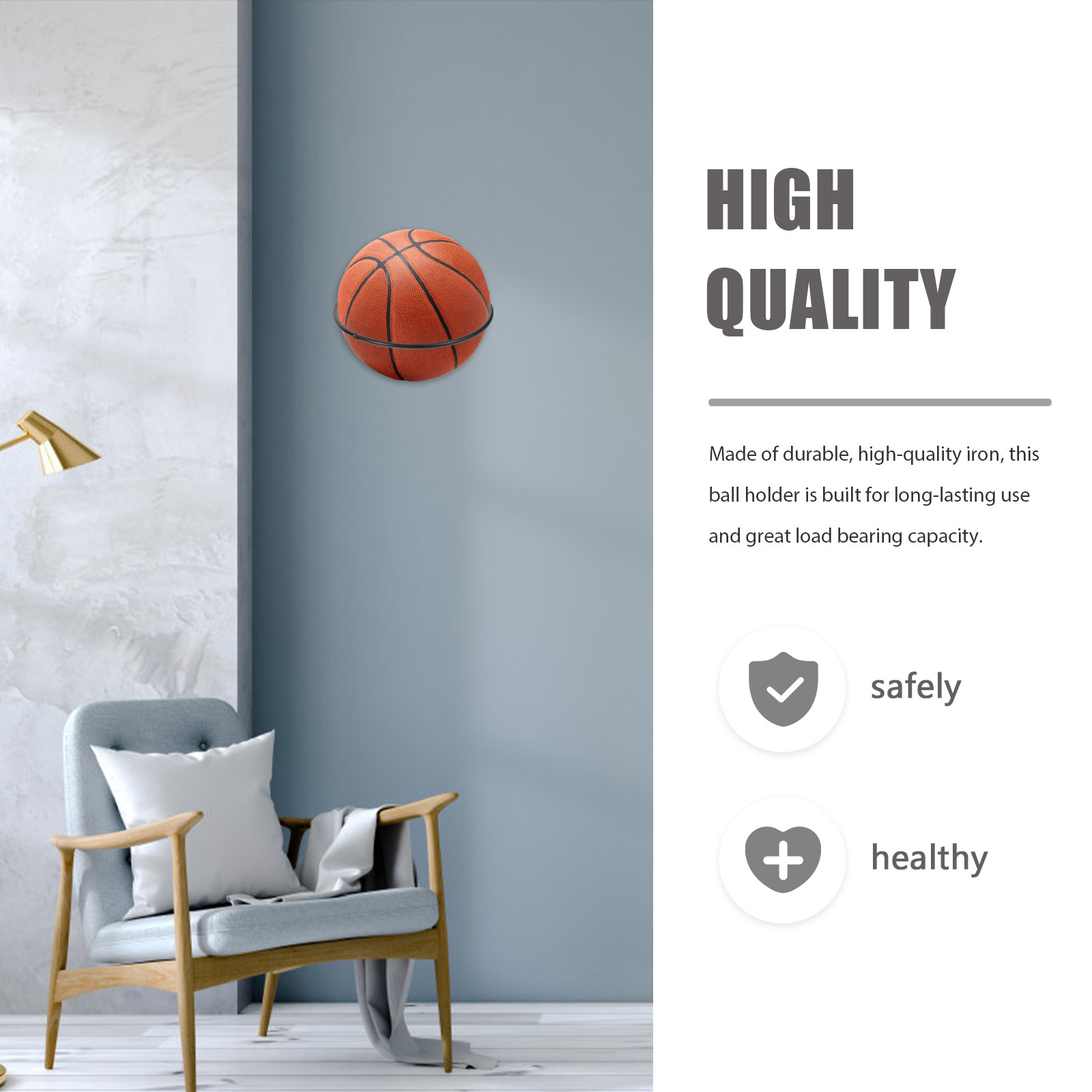 5Pcs Sturdy Iron Wall Ball Rac - Sports Equipment Organizer Rack recension och pris