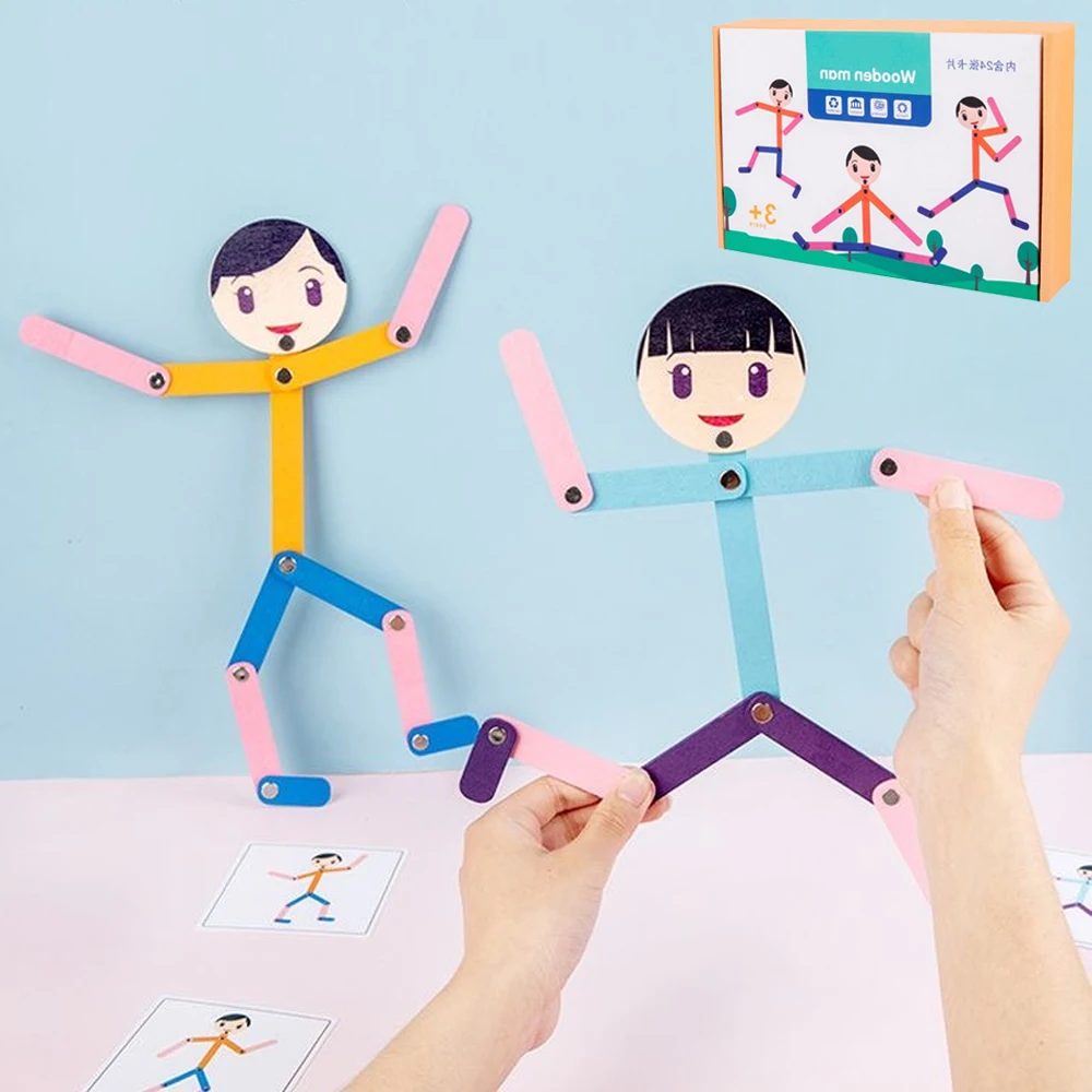 Sport Wooden Man Material DIY  - Sports Equipment For Kindergarten recension och pris